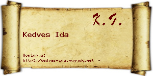 Kedves Ida névjegykártya